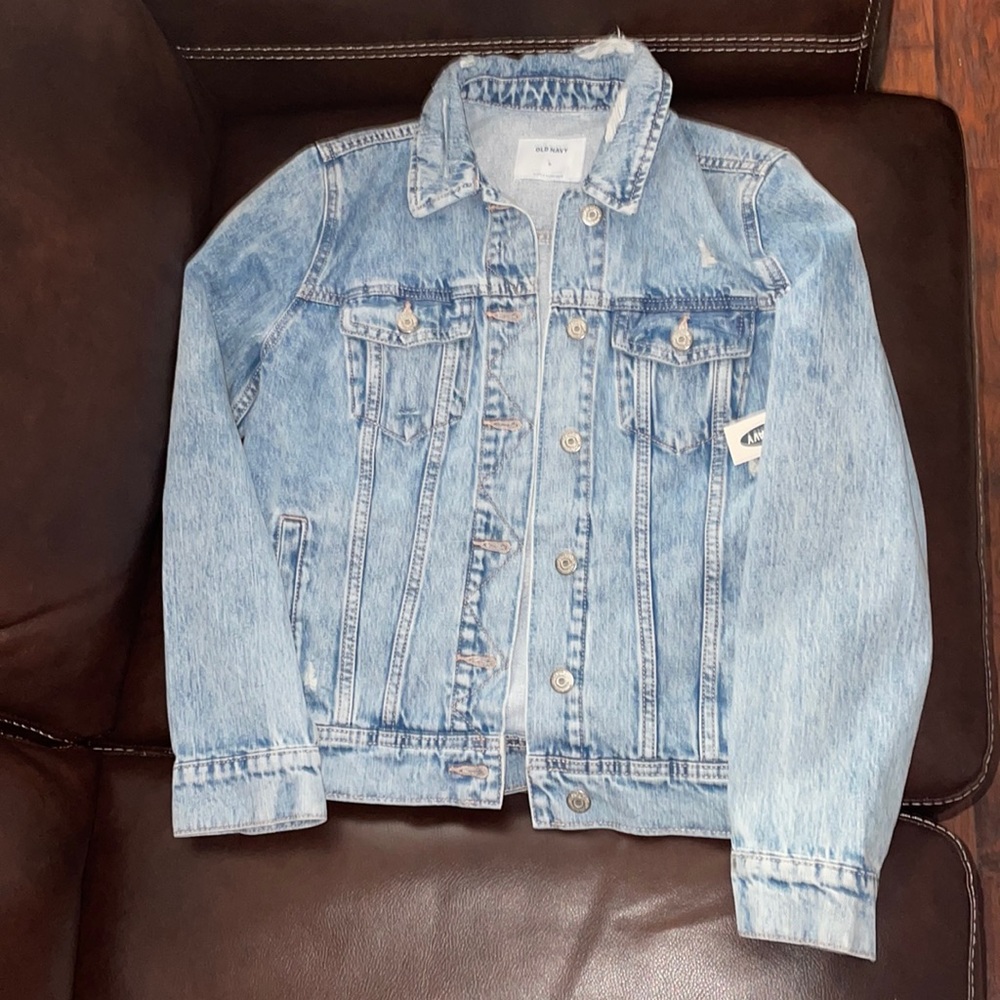 NWT Old Navy Distressed Jean Jacket